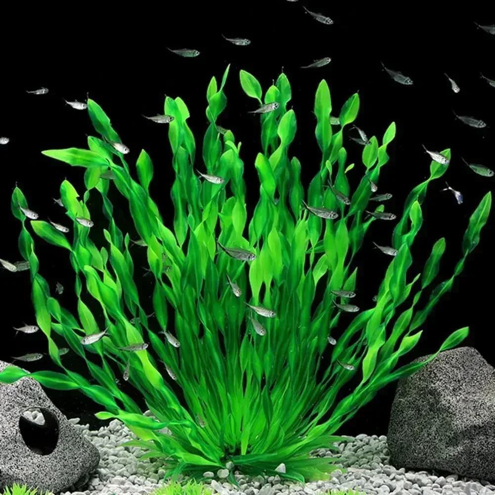 Piante subacquee artificiali Acquario Acquario Decorazione di alghe marine Decorazioni per la visualizzazione dell'erba d'acqua verde viola per la casa