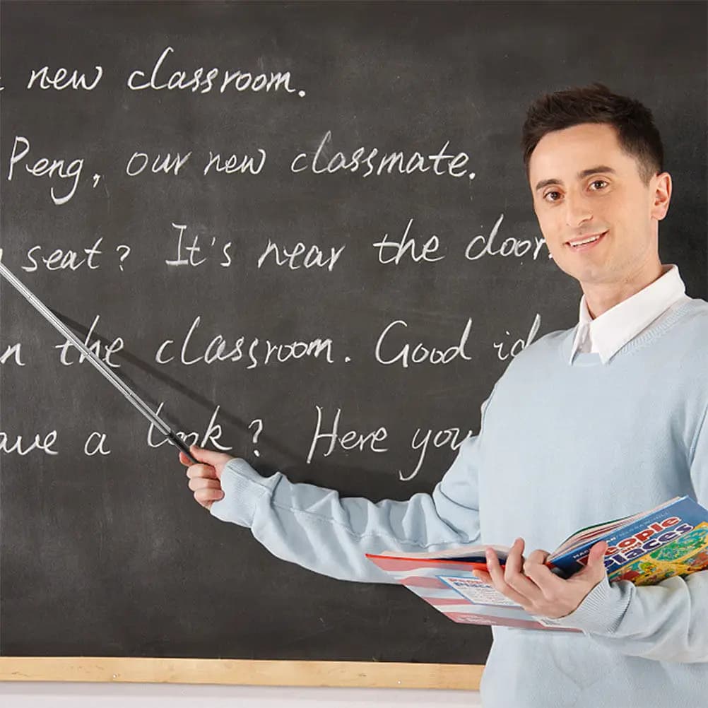 2 Pezzi Puntatore Telescopico in Acciaio Inossidabile per Insegnanti, Stilo Estensibile per l'Insegnamento in Classe, Design Telescopico Liscio e Lucido