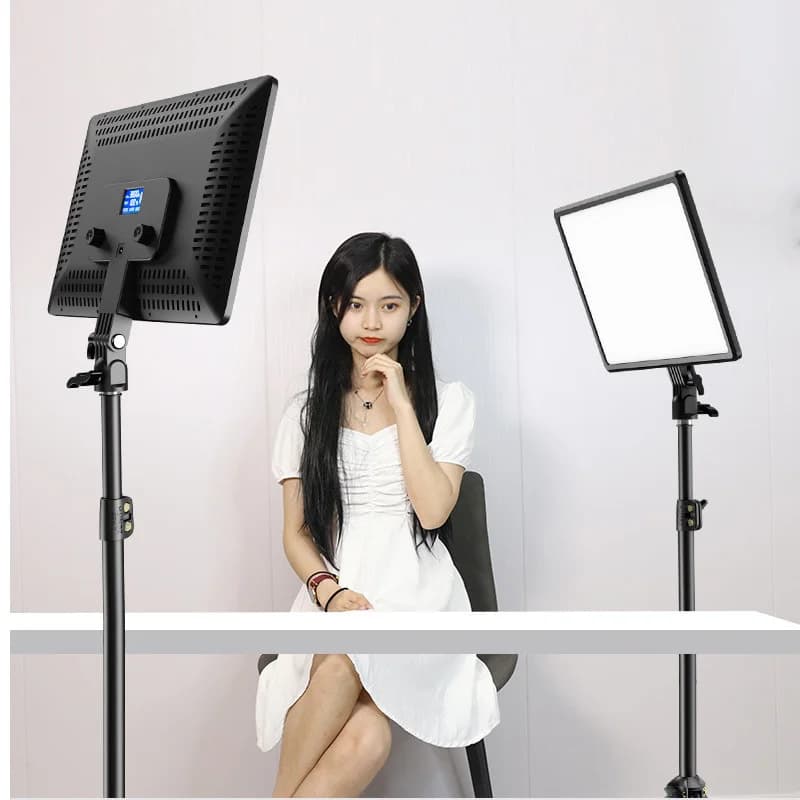 Pannello luminoso video LED da 14 pollici 10 pollici Spina UE 3200K-6000K Illuminazione fotografica Telecomando per lampada da studio fotografico in streaming live