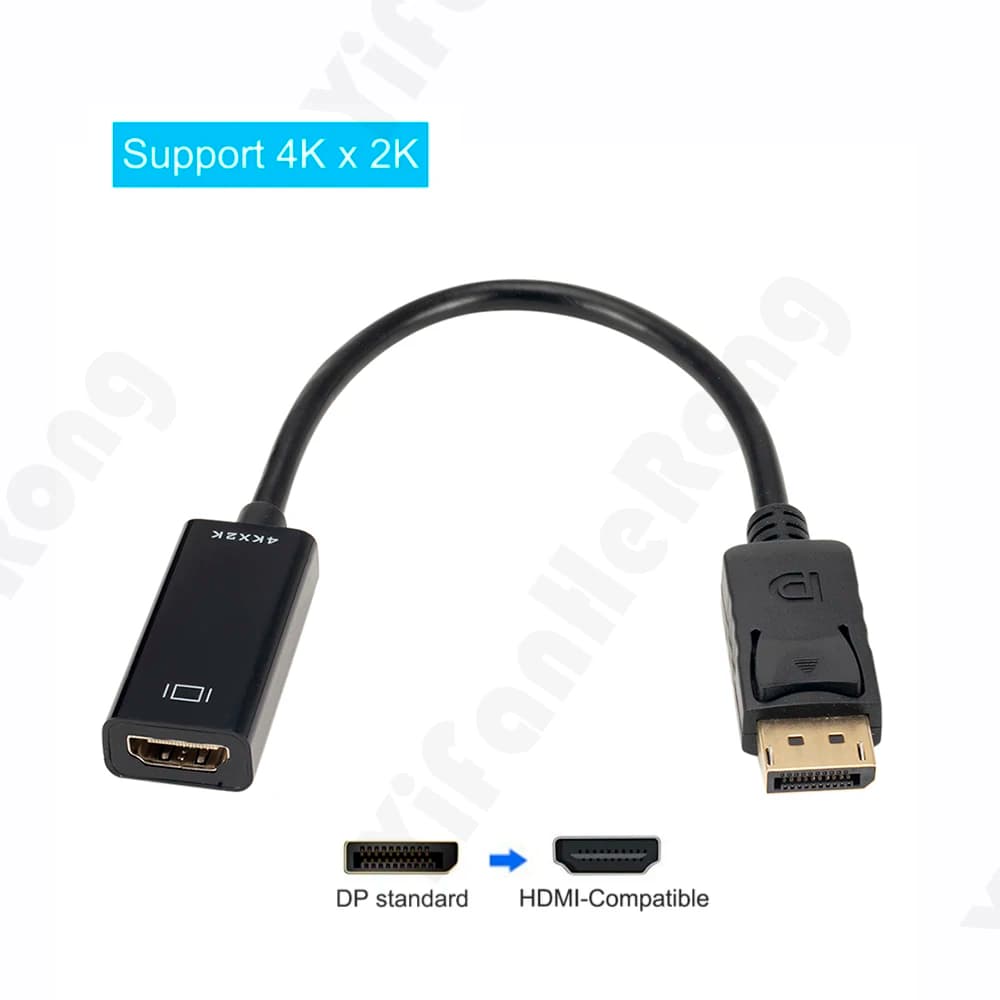 Adattatore cavo UHD 4K compatibile da DP a HDMI maschio a femmina per porta Display PC portatile HP/DELL a convertitore cavo Video HDTV 1080P