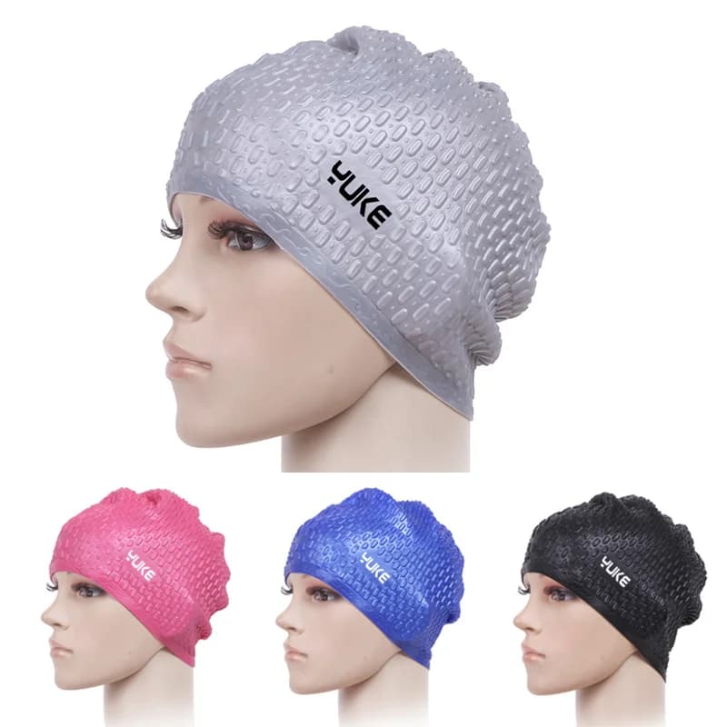 New Unisex Flexible Silicone Swim Head Waterdrop Cover for Swim Head Protect Ear Pool Cubics Bathroom Badmuts