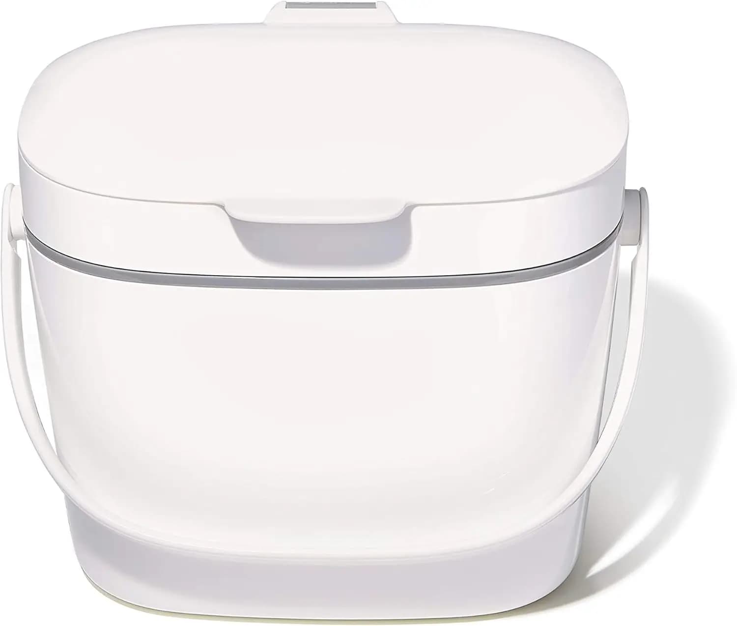 Contenitore per Compostaggio Facile da Pulire, 6,62 Litri, Bianco, per Riciclaggio Ecologico dei Rifiuti da Cucina
