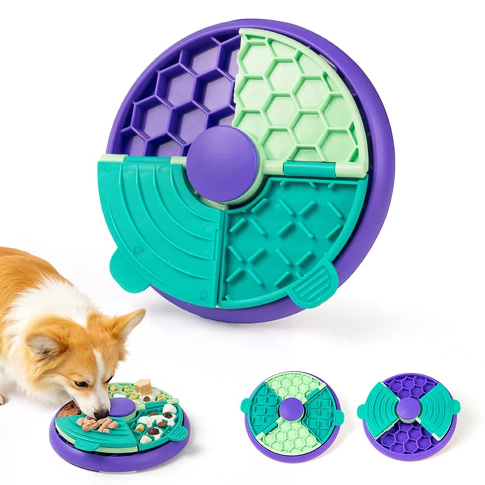 Giocattoli Puzzle per Cani e Gatti, Dispenser di Cibo Interattivo per Aumentare l'Intelligenza, Ciotola Antiscivolo per Mangiare Lentamente, Accessori per l'Alimentazione di Animali Domestici