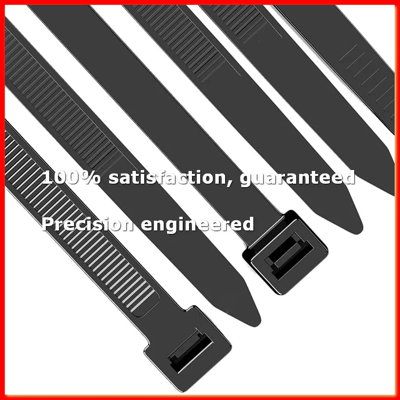 100 Pack Cable Zip Ties Heavy Duty 12 Inch, 7.6mm Strong Plastic Wire Ties with 70Kg Tensile Strength, UV-DTB3