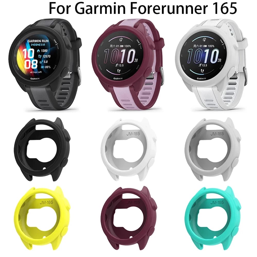 Custodia protettiva completa Cover Shell per Garmin Forerunner 165 SmartWatch Custodia protettiva per schermo in silicone morbido per Forerunner165