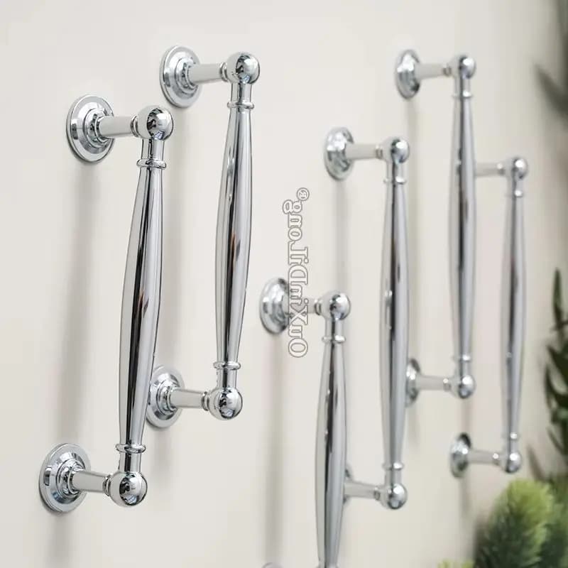 Squisito lusso 10 pezzi maniglie per mobili in ottone massiccio maniglie per cassetti armadio guardaroba cucina TV armadietto del vino tira manopole cromate