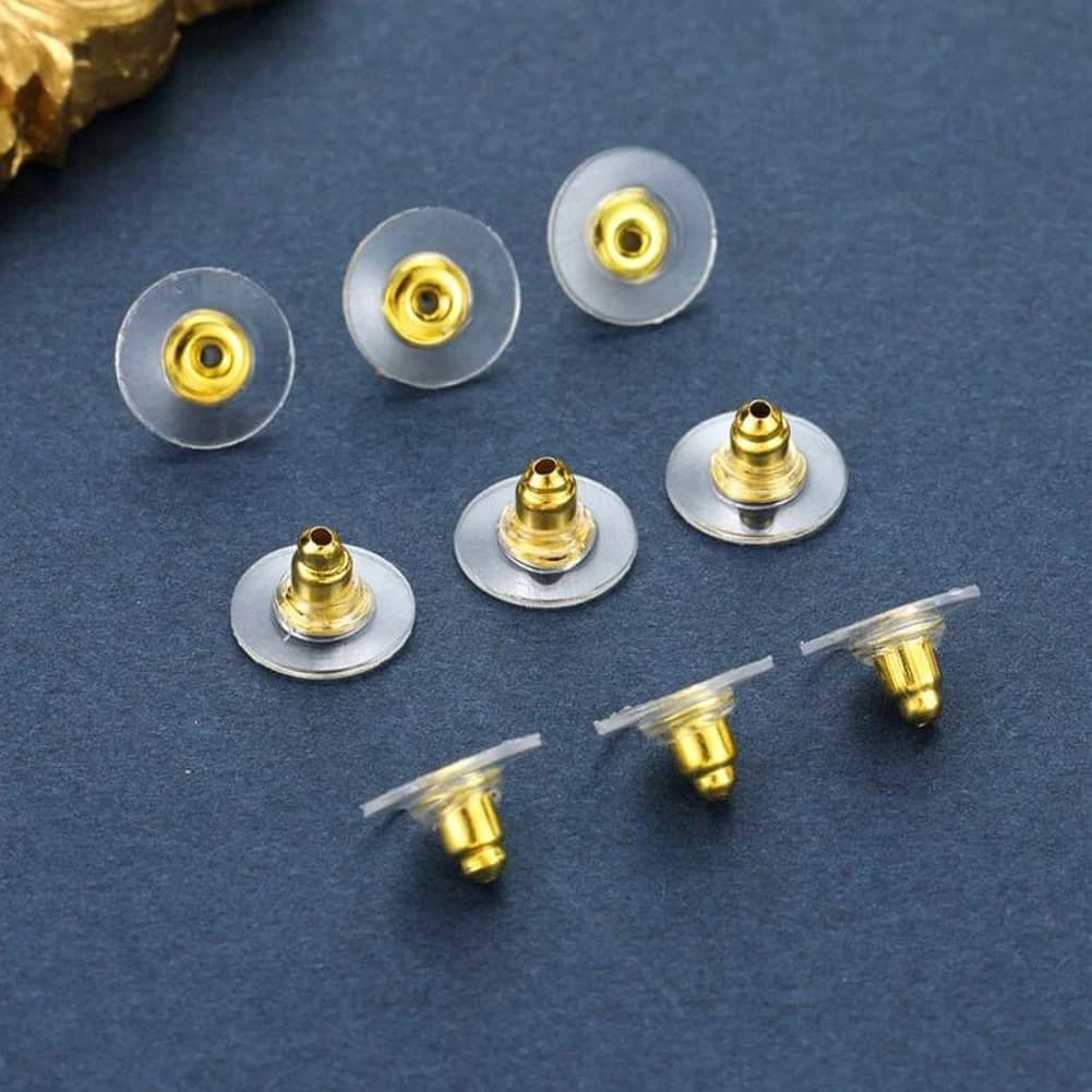 20 Pairs Soft Silicone Rubber Earring Back Stoppers for Stud Earrings DIY Earring Findings Accessories Bullet Tube Ear Plugs