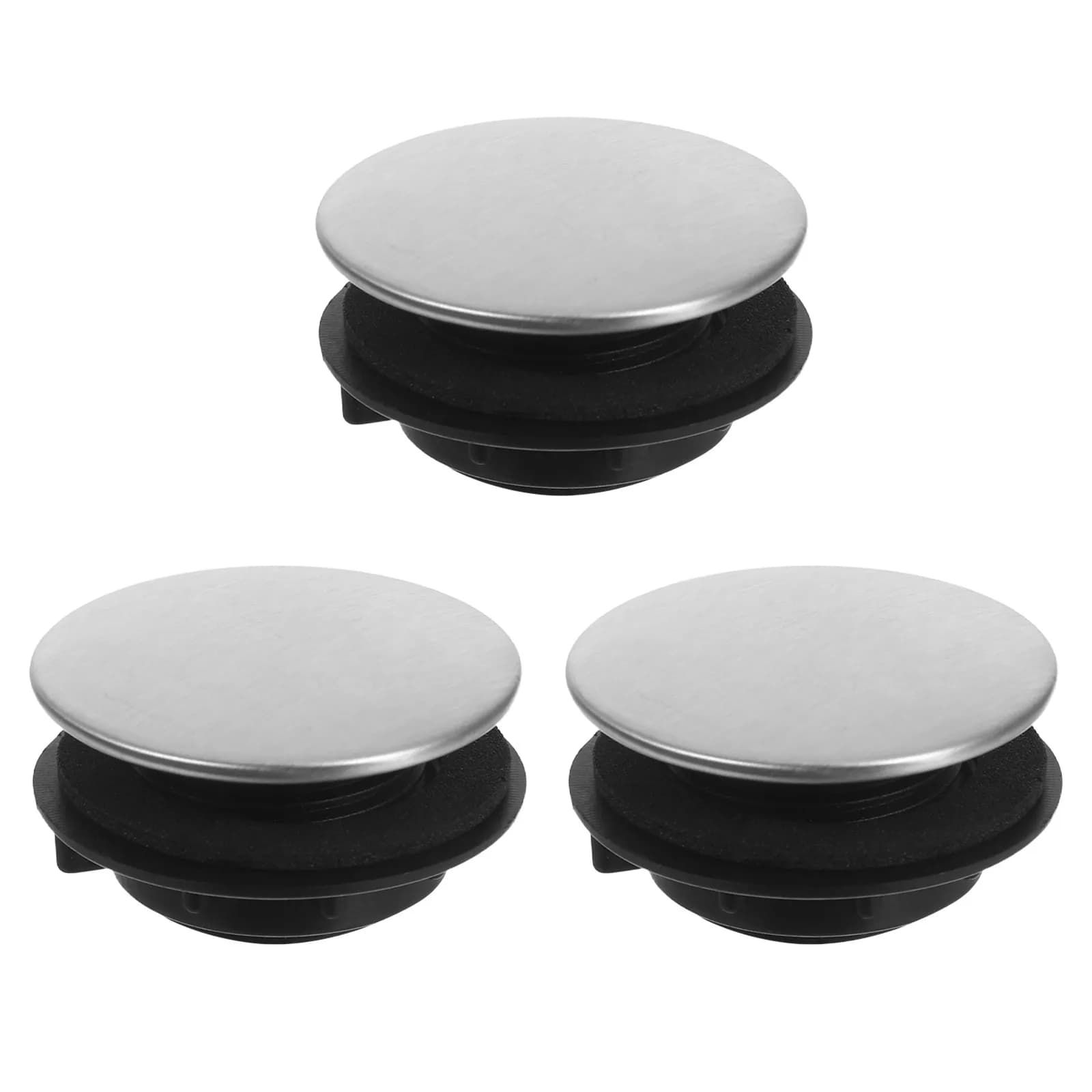 Copri foro per lavello in acciaio inossidabile, 3 pezzi, design lucido antiruggine per fori per rubinetti da cucina e bagno o per dispenser di sapone, universale