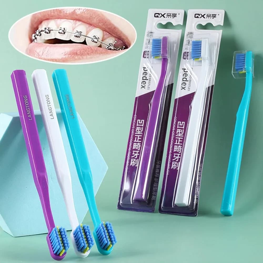 Durable Oral Hygiene Interdental Toothbrush PP Handle Soft Bristles Clean Orthodontic Braces Oral Health Care Dental Tooth Brush