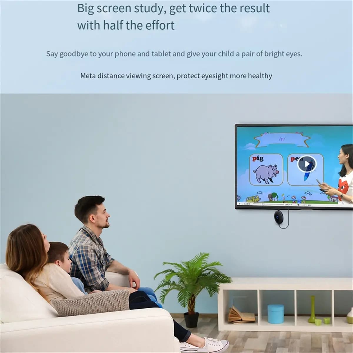 ABAN 1080P Wireless - Adattatore per streaming compatibile - Dispositivo allo stesso schermo compatibile, per telefono/tablet/proiettore