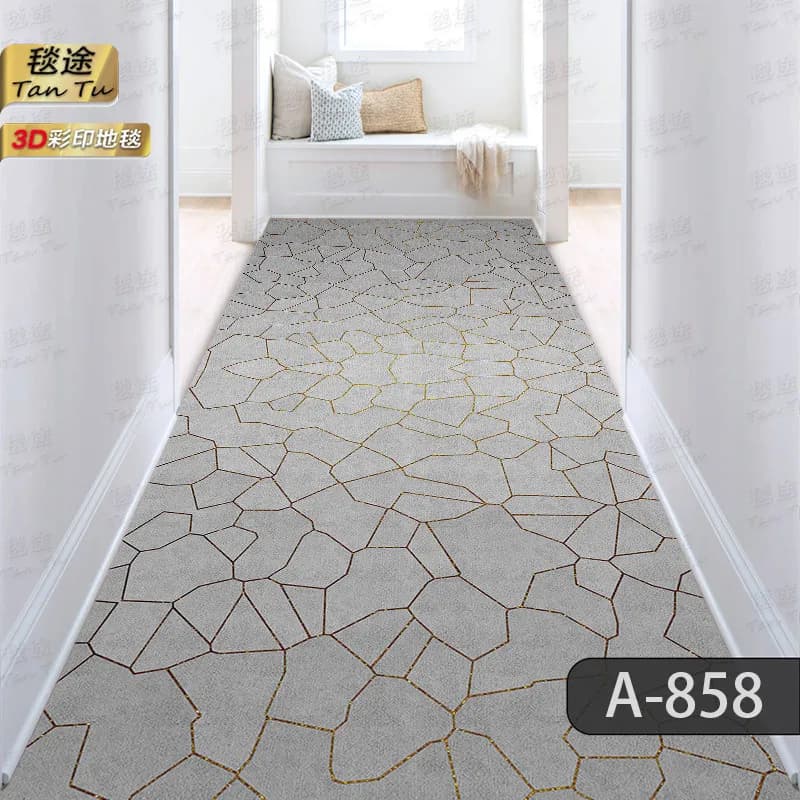 Tappeto da corridoio lungo di lusso europeo Decorazione del soggiorno Tappeto da corridoio di fascia alta Tappetino antiscivolo per corridoio dell'hotel Personalizzabile