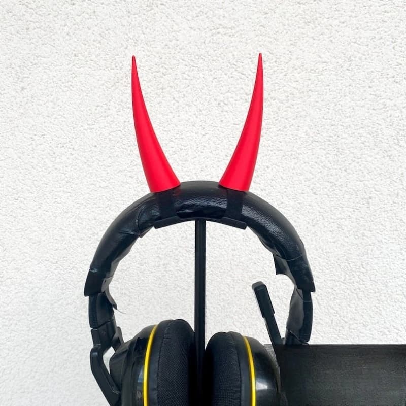 Accessori per Cuffie a Forma di Corna del Diavolo Rosso per Gaming, Cosplay, Streaming Live e Regalo per Gamer e Divertimento