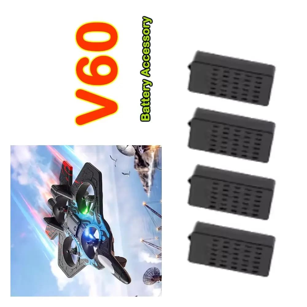 Wholesale V60 Battery Original for 4DRC V60 Foam Plane RC Helicopter Battery 3.7V 700mAh Battery Accessory 1-4PCS