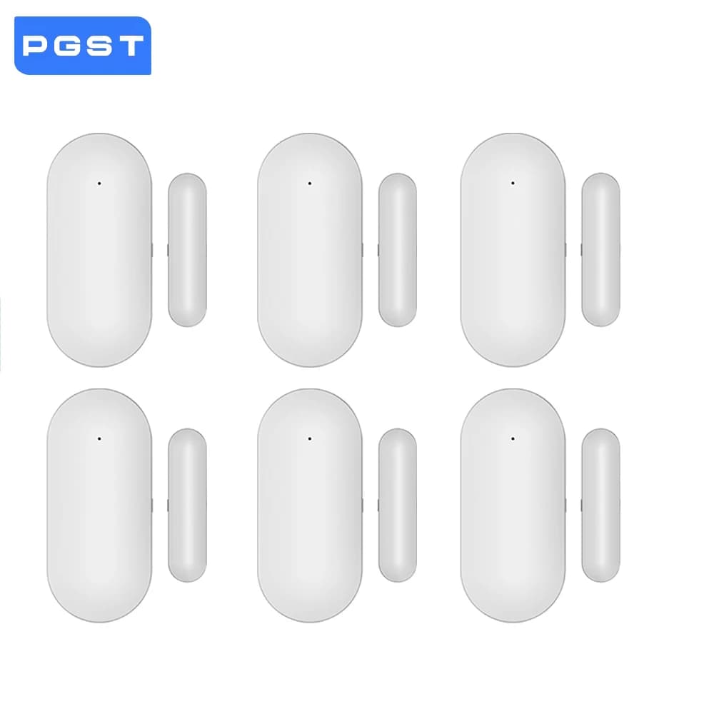 PB68R Sensore magnetico wireless per porte e finestre 433 MHz per sistema di allarme di sicurezza domestica Kit antifurto Basso consumo energetico TUYA