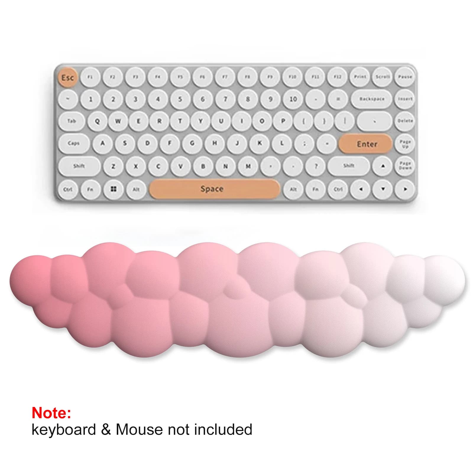 Tappetino per mouse ergonomico con poggiapolsi Cloud Tappetino per mouse con tastiera e poggiapolsi Tappetino antiscivolo per accessori per ufficio domestico