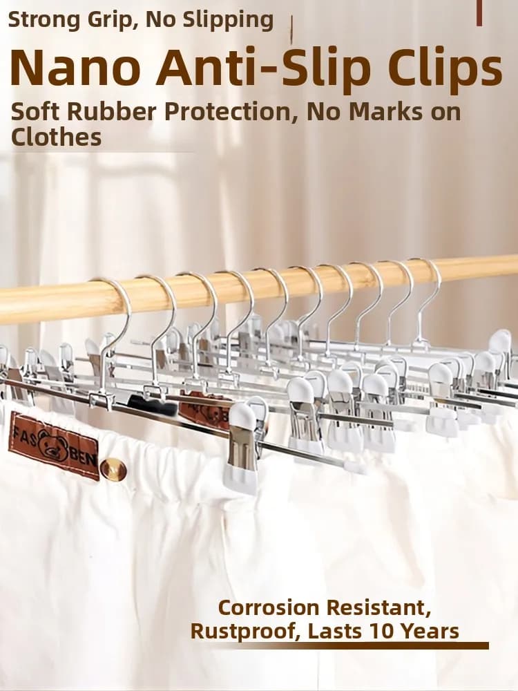Hanger clamp for domestic use, special for trousers, no traces, anti-slip, clothes organizer, JK coat rack for drying and storage skirts