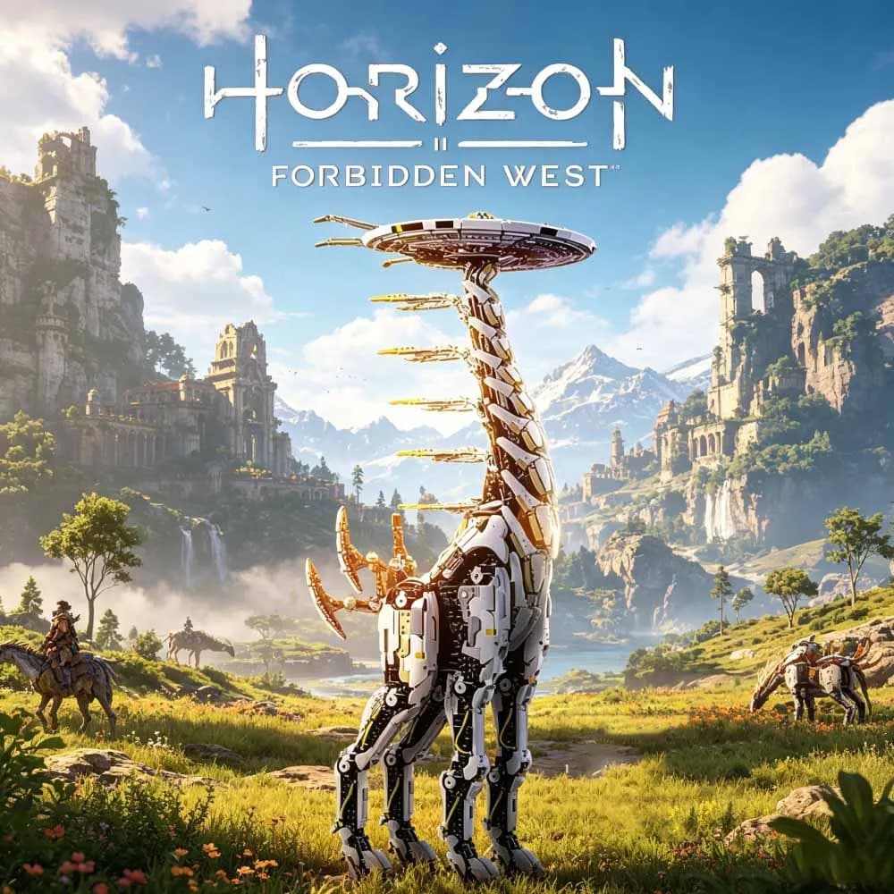 New Arrival Games Dawned Horizon West Beast Building Blocks Huge Version Giraffe Creative MOC Toy Adult Gift Educational 7401PCS