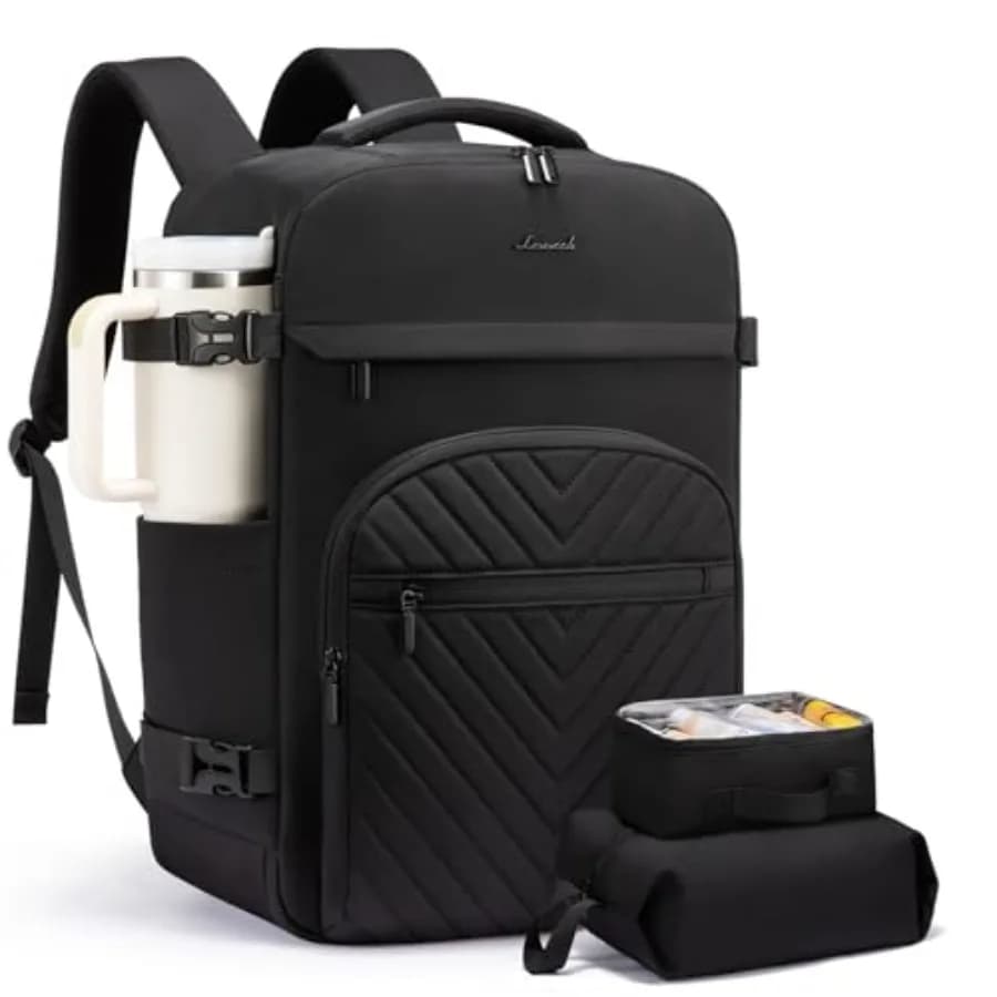 40L Travel Backpack for Women Men, TSA Personal Item Travel Bag Fits 17.3inch Laptop, Waterproof Airline Approved Carry On Lugg