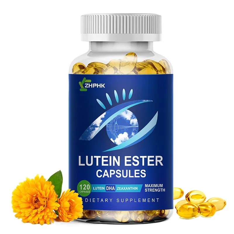 120 capsules of lutein supplements, enhanced with astaxanthin, omega-3 and phosphorides, essential vitamins for the eyes Vision Health Sup