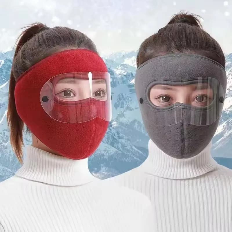 Anti-fog Cycling Cap Balaclava Windproof Face Warm Mask Winter Cap Ski Breathable Masks Fleece Face Shield Caps With HD Goggles