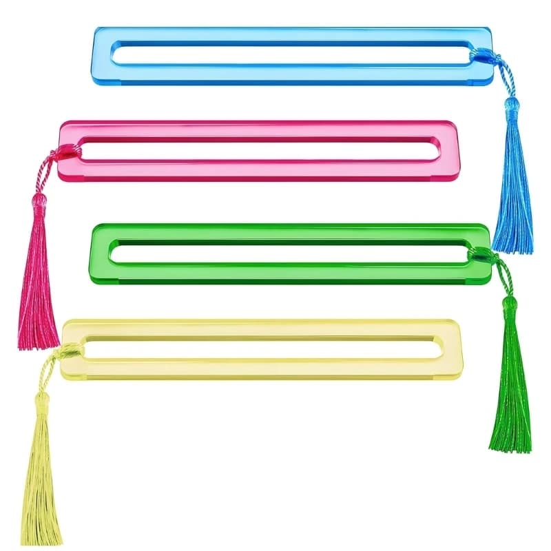 4PCS Acrylic Mahjong Guide Line Rulers Tile Card Line Finder With Tassels For Beginners And Professional Game Accessory