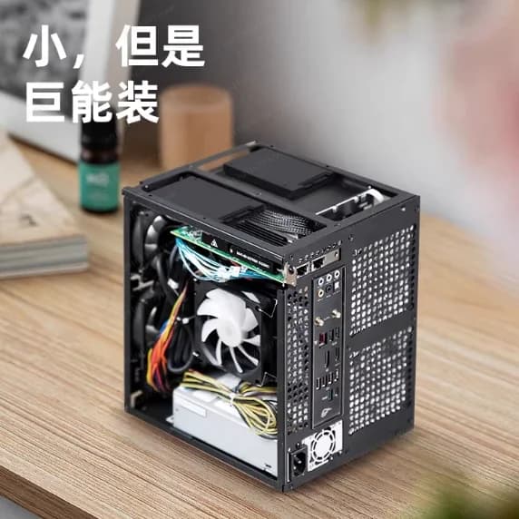 Chassis NAS Sky Arrow a 6 dischi, scocca in alluminio, scheda madre ITX, alimentatore piccolo 1U, server di archiviazione Flying Cow Black Qunhui