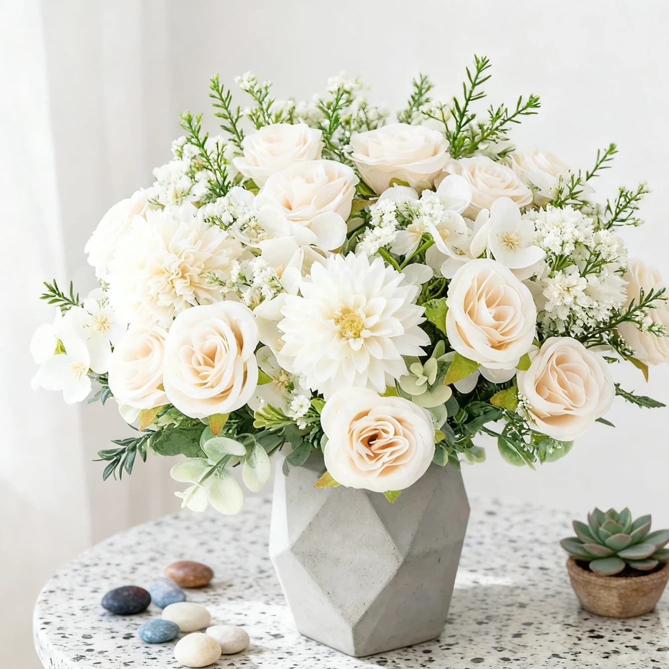 Artificial Flower Rose Centerpieces Plant Wedding Bride Room Home Outdoor Garden Party Gift Arrangement Festival Diy Photography
