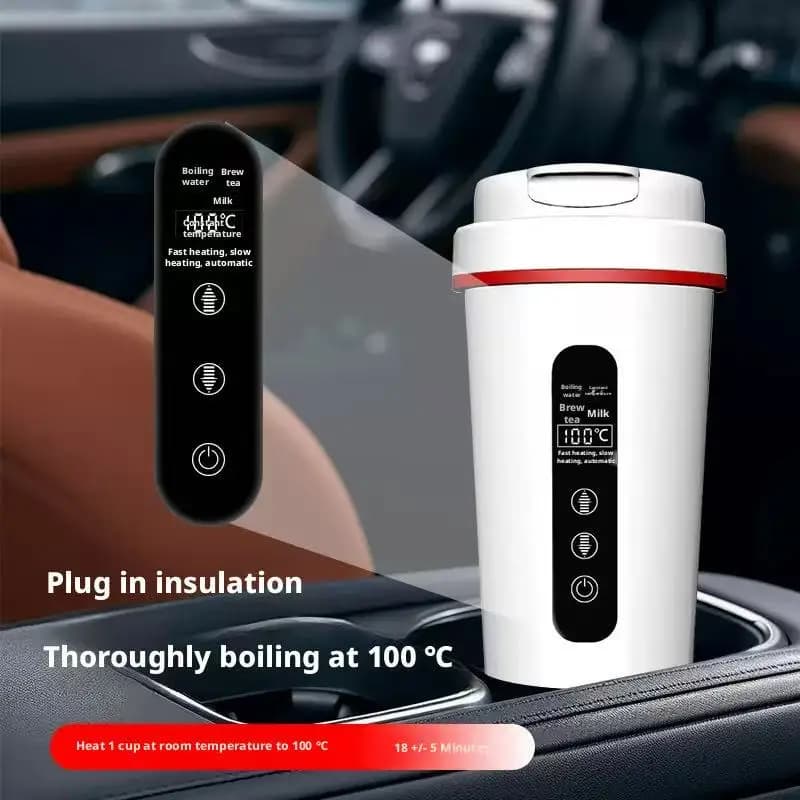 Electric kettle 500 ml 12 V/24 V universal - 316 Safe water heater for children Electric heating and insulated water cup for vehicles