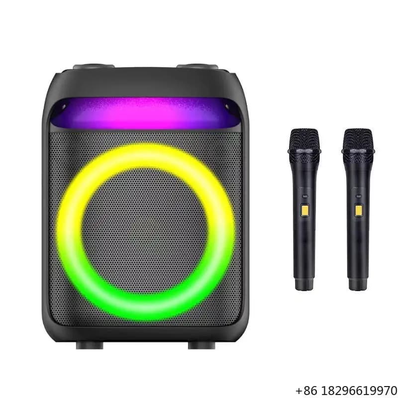 Altoparlante Bluetooth PA Portatile con Lunga Durata della Batteria, Suono Stereo Potente per Feste all'Aperto e Karaoke con Microfono Wireless