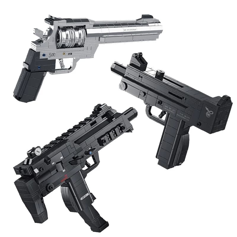 Tecnico M500 Revolver Pistola M10 MP7 Mitragliatore Building Blocks Militare WW2 Armi MOC Mattoni Assemblare Giocattoli Per Il Ragazzo Regalo