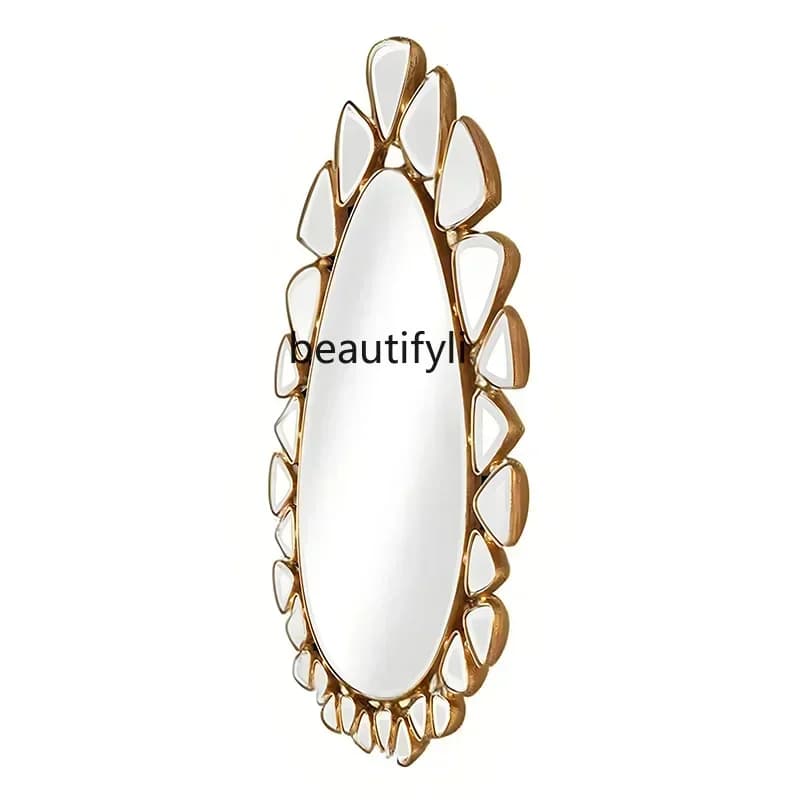 Specchio da parete per bagno, da appendere, in ferro battuto, decorativo, da tavolo