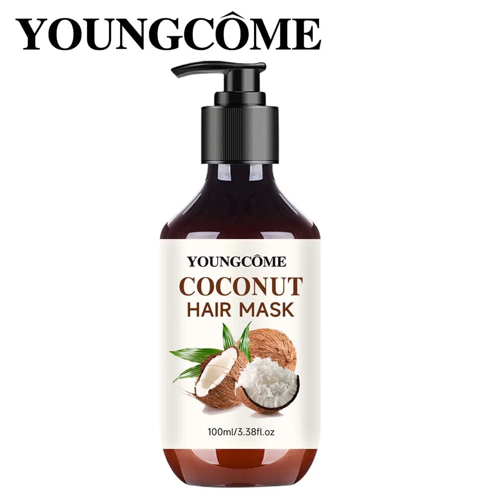 Coconut Keratin Hair Mask Improves Drying Fresh Improves Hydrating collagen Straighten your hair Permanent dye Hair repair cream for hair damage