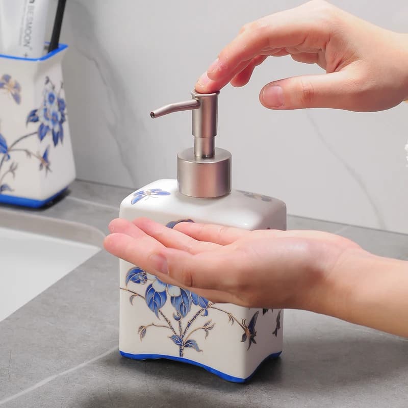 Bottiglia di disinfettante per le mani per hotel con lozione in ceramica, shampoo per la casa, gel da bagno, bottiglia separata, accessori per il bagno