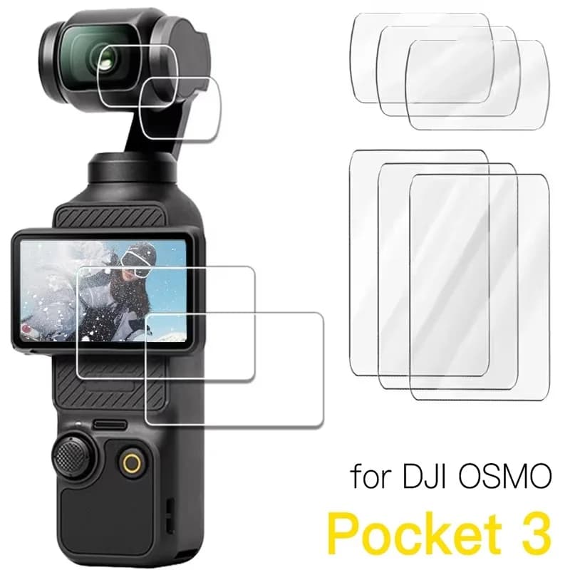 Per DJI OSMO Pocket 3 Pellicola in vetro temperato 9H HD Protezione schermo Pellicola per fotocamera con obiettivo antigraffio per DJI Pocket 3 Pellicola per obiettivo fotocamera
