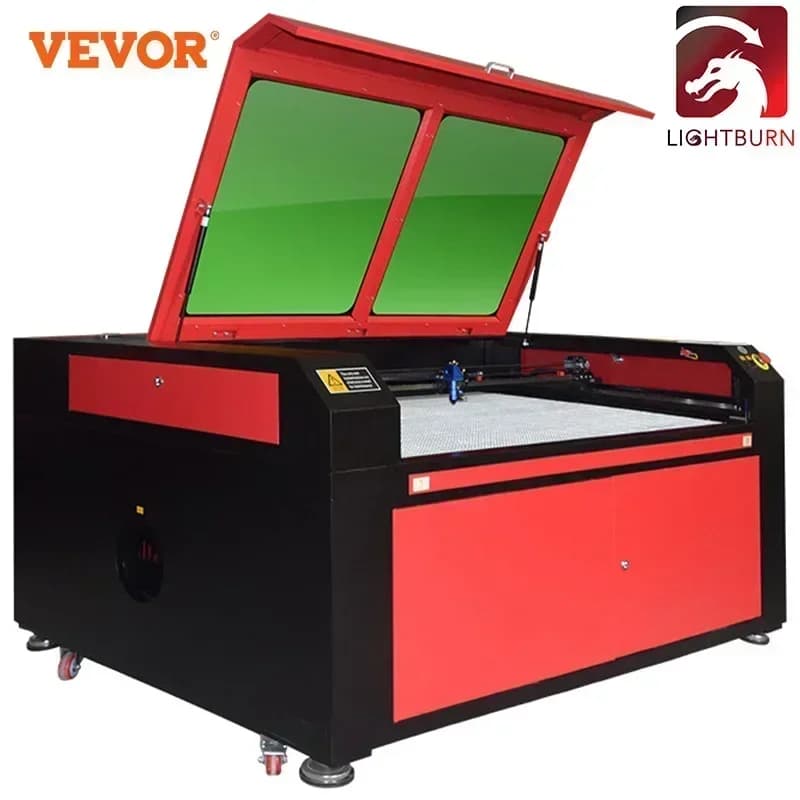 Laser Engraver CO2 VEVOR, Laser Engraving Machine with RUIDA Card Compatible with Lightburn, Laser Tube 60-130W, Wood Processing Tools