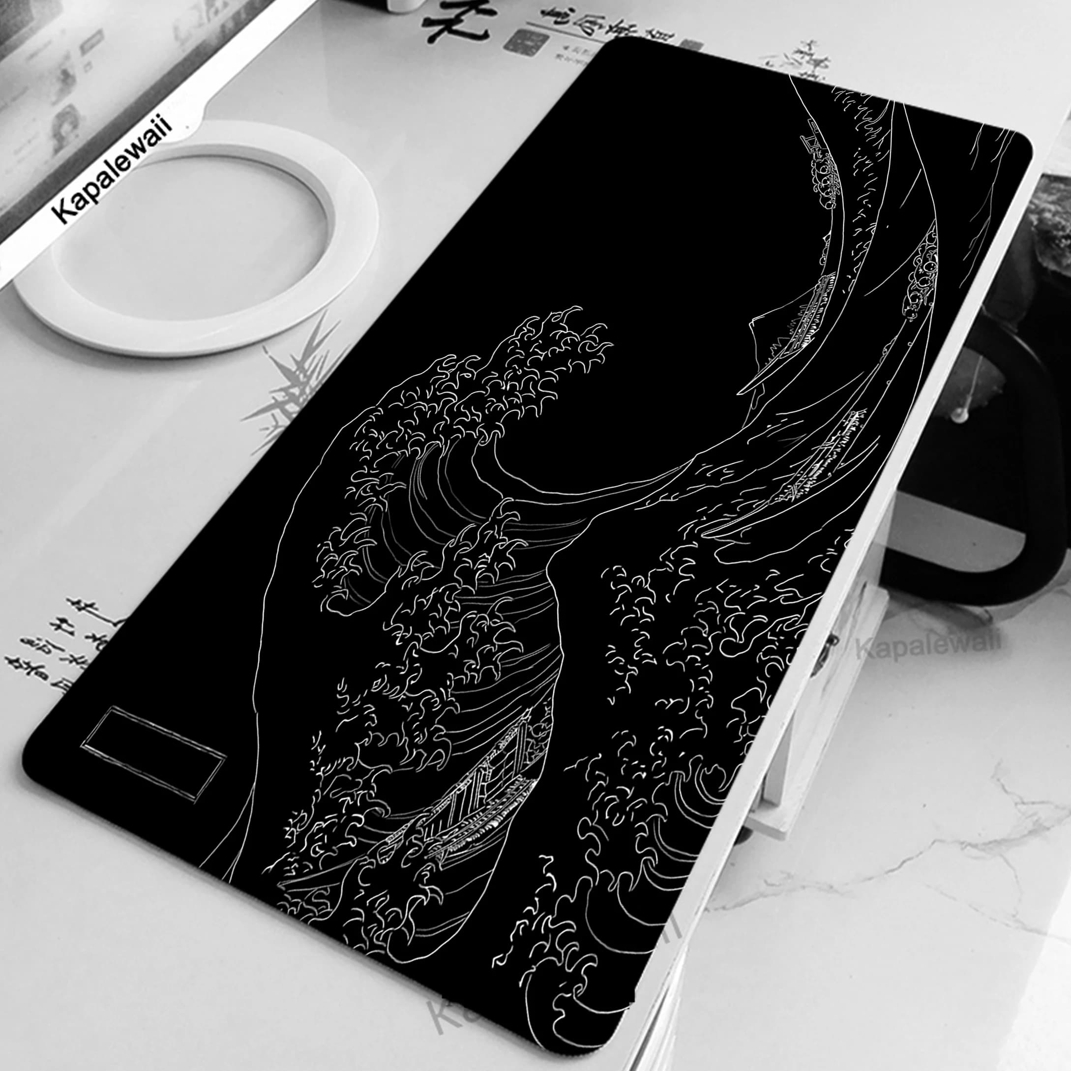 Tappetino per Mouse da gioco tappetino per Mouse da gioco per Laptop Great Wave Mousepad muslimn.