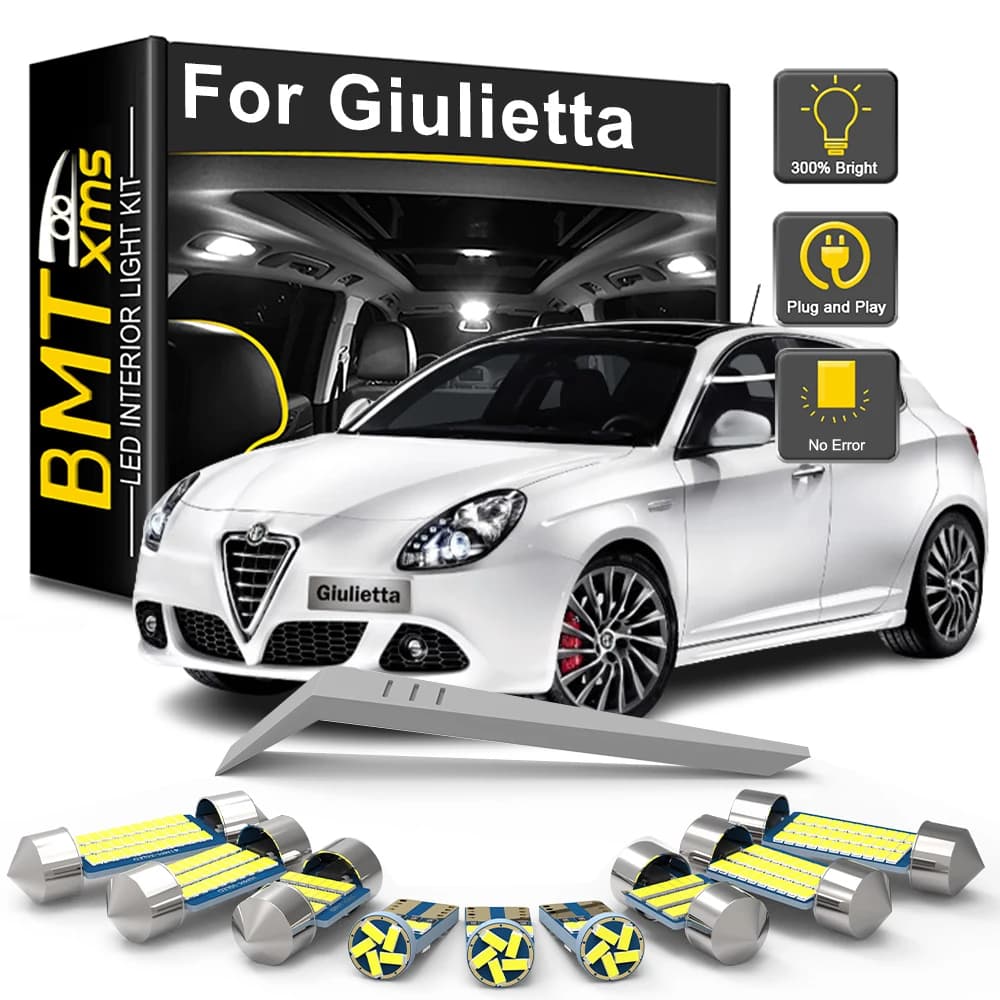 BMTxms 3/7/14 Pz Lampadina A LED Kit Luce Interna Per Alfa Romeo Giulietta 2010 2011 2012 2013 2014 2015 2016 2017 Accessori Auto