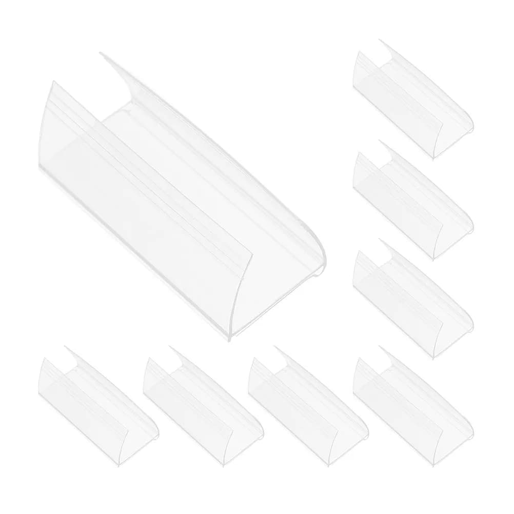 Portaetichette da 20 pezzi, multiuso, resistente all'usura, in PVC, per supermercati, negozi, espositori, portaetichette con prezzo, portaetichette da scaffale