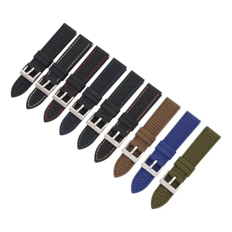 Cinturino per Orologio in Morbido Silicone 20mm 22mm 24mm, Impermeabile e Traspirante per Uomo e Donna