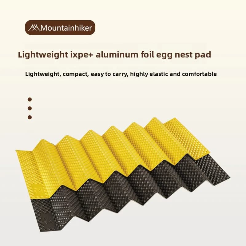 Egg Crate Foam Camping Sleeping Pad for 2-4 Persons,IXPE Surface with Aluminum Film Backing,Moisture-Proof and Warm,Lightweig