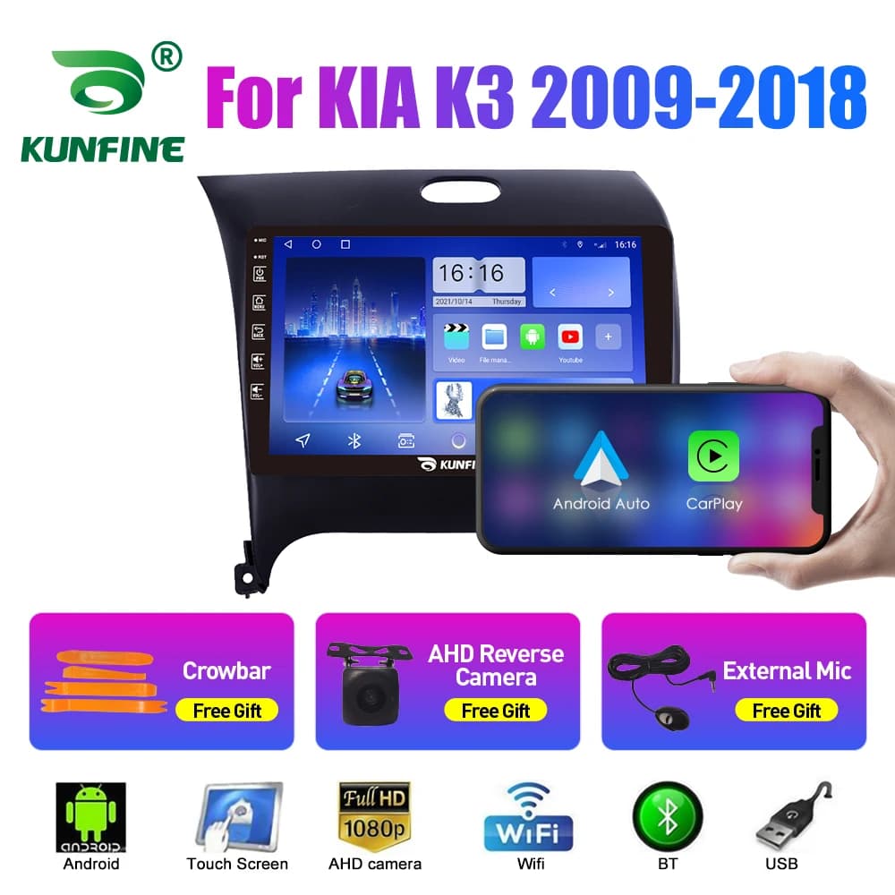 Android Autoradio Lettore Multimediale Per KIA K3 09-18 2Din Navigazione GPS Carplay Android Auto Autoradio BT WIFI 4G Stereo