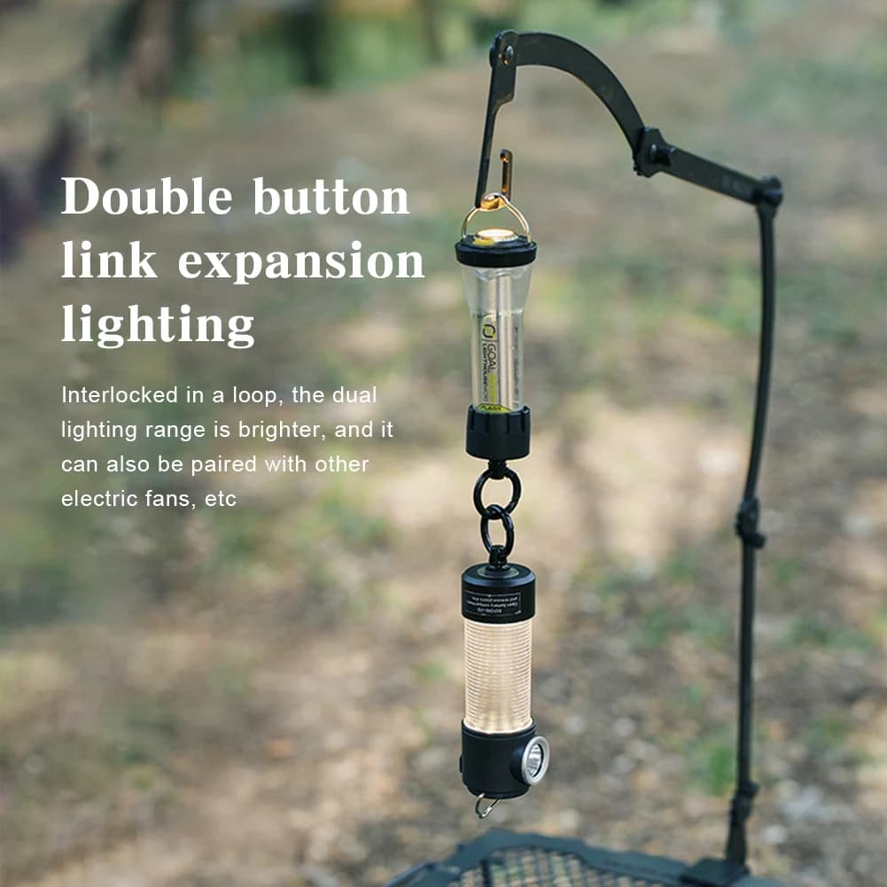 Gancio per appendere lampada portatile con ampia apertura Gancio per lampada da campeggio Anello per torcia per tenda multifunzionale per escursionismo in campeggio