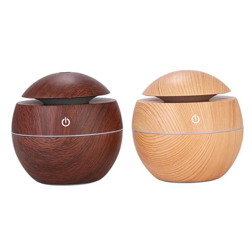 Umidificatore USB da 130 ml, design con venature del legno, per lavori domestici, yoga, camera da letto, bambino