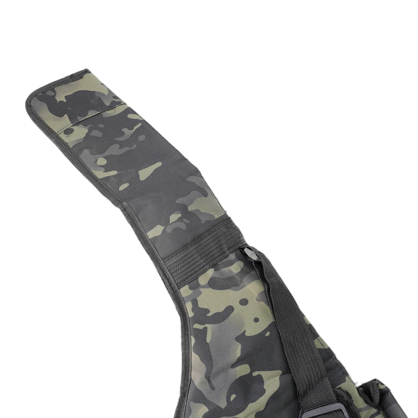 Water-Resistant Folding Fishing Rod Carry Bag with Adjustable Straps and Spacious Layout for Multiple Tackle Items