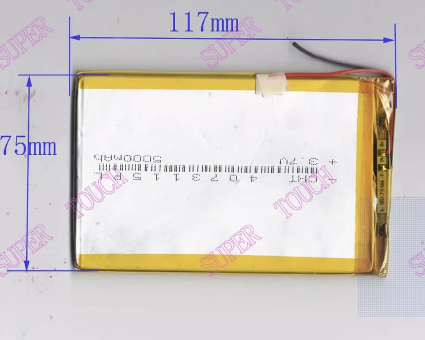 Tablet battery 117 * 75 3.7V 5000A, compatible with all brands of Coolpad