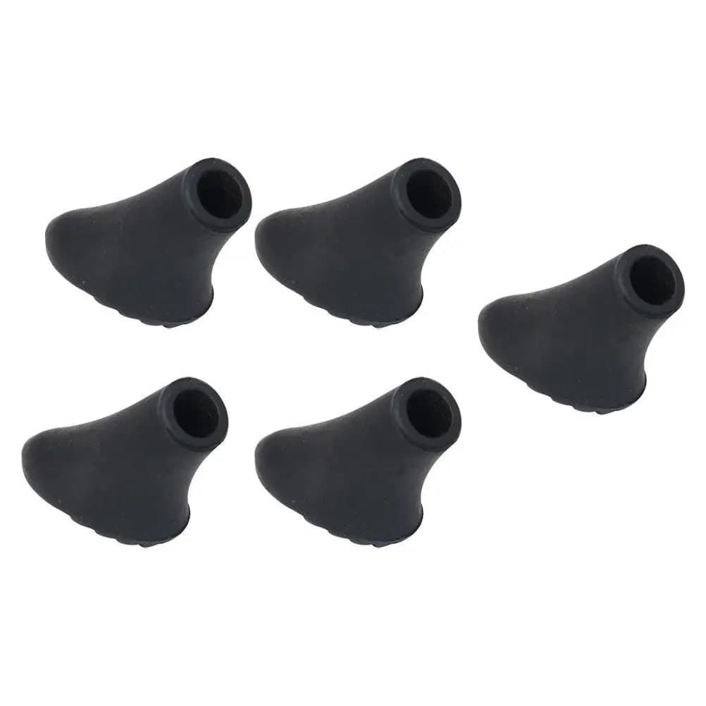 5 pieces of trekking poles, hiking accessories, rubber feet for walking sticks, resistant and non-slip.