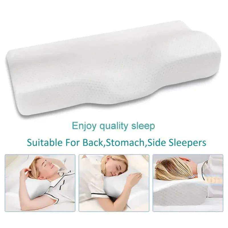 Cuscino Cervicale Regolabile in Memory Foam, Supporto per il Collo Ergonomico, Cuscino per Dormire Contornato, Sollievo dal Dolore, Lento Ritorno a Forma