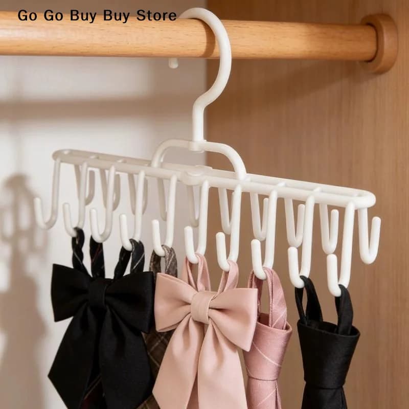 Organizzatore appendiabiti salvaspazio multi-gancio pieghevole per cinture, cravatte, sciarpe, calze e biancheria intima - Stendibiancheria