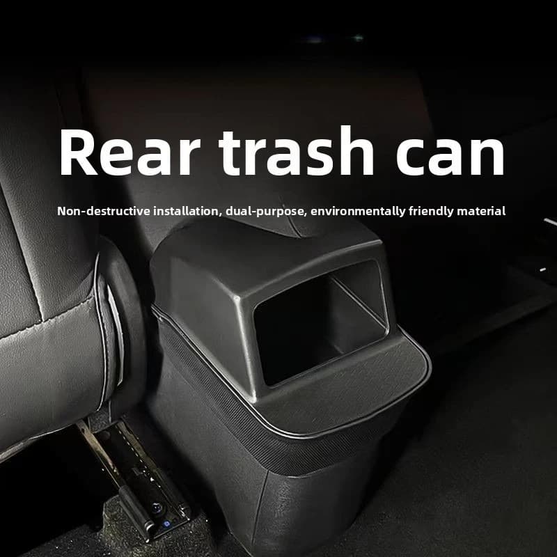Silicone Rear Storage Box for BYD Seagull 2023+ Car Trash Can Organizer with Lid Waterproof Interior Accessories Easy Clean, 1Pc