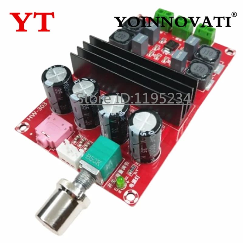 1 pz 200W XH-M190 TPA3116 D2 scheda amplificatore Audio digitale a doppio canale modulo a doppio canale 100W + 100W DC12-24V per Arduino
